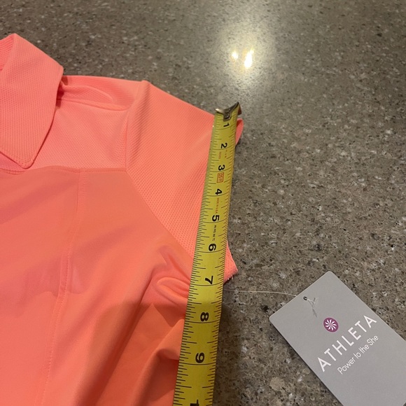 Athleta Coral Polo NWT size L DriFIT fabric with venting - Picture 6 of 14